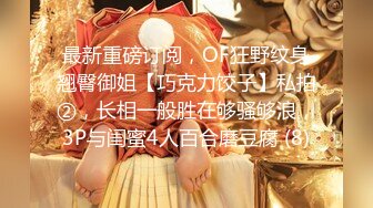 最新重磅订阅，OF狂野纹身翘臀御姐【巧克力饺子】私拍②，长相一般胜在够骚够浪，3P与闺蜜4人百合磨豆腐 (8)